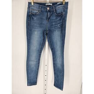 Mudd Jeans Women's Blue Skinny Button Closer Flx Stretch Mid Rise Jeans Size 7